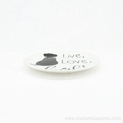 Wholesale Dog Ceramic Plate Pet Ceramic Decor Plate